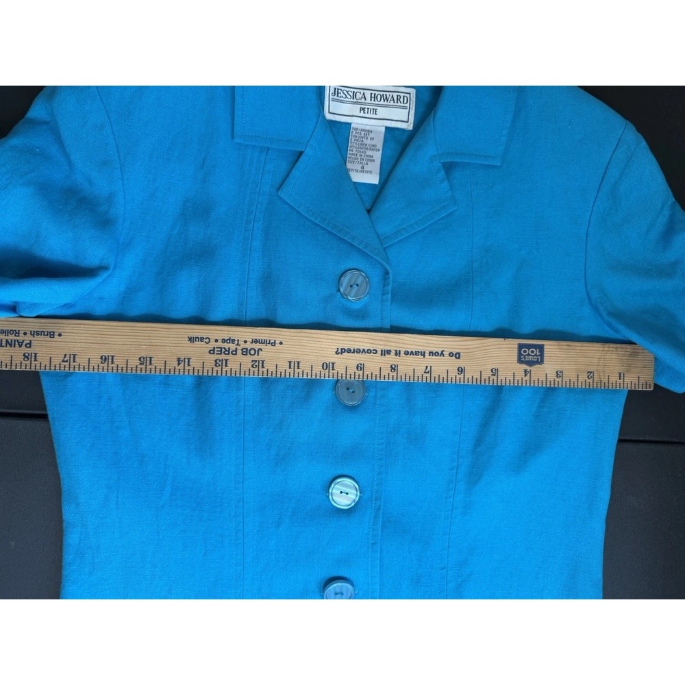 Jessica Howard Dress 2 Pc Set Womens 4 Petite Blue - Picture 13 of 16